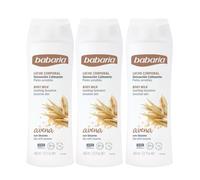 Babaria - Crema Corporal calmante Pack de 3 | Loción para pieles sensibles | Hidratante con Avena | 400 ml
