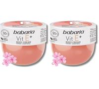 Babaria - Crema Corporal Hidratante Con Vitamina E | Crema Hidratante Para Pieles Normales Y Secas | Body Cream 400ml 100% Vegano | Crema Hidratante Corporal Aplicación Diaria (Paquete de 2)
