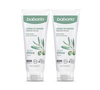 Babaria - Crema de Manos Reparadora con Aceite de Oliva |Hidratante Y Reparadora Pack de 2 | Hand Cream | Rápida Absorción | Perfecta Para Llevar en el Bolso | 75 ml
