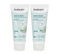 Babaria - Crema de Manos Reparadora con Aloe Vera |Hidratante Y Reparadora Pack de 2 | Hand Cream | Rápida Absorción | Perfecta Para Llevar en el Bolso | 75 ml