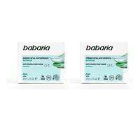 Babaria - Crema Facial Antiarrugas Nutritiva, con Aloe Vera y Vitaminas C y E, 85% de Ingredientes Naturales, Vegano - 50 ml (Paquete de 2)