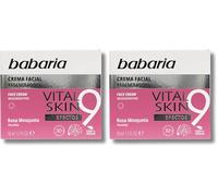 Babaria - Crema Facial Con Rosa Mosqueta 9 Efectos | Cremas Faciales Mujer Y Crema Hidratante Facial Hombre 50ml | Antiarrugas Hombre Y Antiarrugas Mujer | Rosa Mosqueta (Paquete de 2)