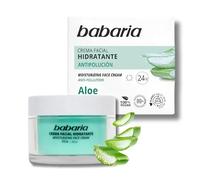 Babaria - Crema Hidratante Facial Mujer 24h | Crema Facial Hidratante Vegana con Aloe Vera 100% Puro y Vitamina E | Antiarrugas, Antiedad y Regeneradora | 50 ml