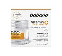Babaria - Crema Facial Con Vitamina C 50ml, Efecto Iluminador y Antioxidante Con Vitamina E Par Mujer Y Hombre | Skin Care para aumentar el brillo natural de la piel