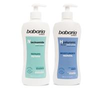 Babaria - Crema Hidratante Corporal Pieles Secas con Ácido Hialurónico + Niacinamida | Hidratante Corporal intenso y Reafirmante | Body Lotion | Textura ligera de rápida absorción | Piel seca | 400 ml
