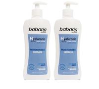 Babaria - Crema Hidratante Corporal Pieles Secas con Ácido Hialurónico Pack de 2 | Hidratante Corporal | Body Lotion | Textura ligera de rápida absorción | Piel seca | 400 ml