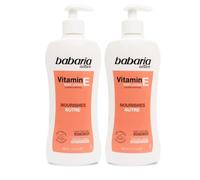 Babaria - Crema Hidratante Corporal Pieles Secas Pack de 2 | con Vitamina E | Nutrición profunda y antioxidante | Body Lotion | Textura ligera, rápida absorción | 400 ml