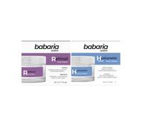 Babaria - Crema Hidratante Facial Ácido Hialuronico + Crema Antiarrugas Retinol | Tratamiento Día y Noche | Hidratante Profundo | Hidratación Intensa Antimanchas y Antiedad | Vegano