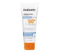 Babaria - Protector Solar Facial Con Acido Hialuronico 50+ | Crema Hidratante Facial Mujer Y Hombre | Acido Hialuronico | Bloqueador Solar | Proteccion Uva Muy Alta