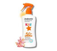 Babaria - Crema Solar Niños Spray Spf 50+ | Vegano | Biodegradable | Coral Friendly | Kids Protection Sunscreen | Protección Muy Alta Frente A Uvb, Uva E Infrarrojos, 200ml
