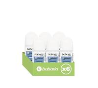Babaria - Desodorante Antitraspirante con Ácido Hialurónico Pack de 6 | Hidratación y Protección 48h | Sin Alcohol | Suaviza y Cuida la Piel | 50 ml