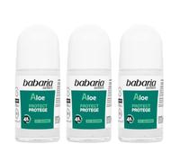 Babaria - Desodorante Antitraspirante con Aloe Vera Pack 3 | Protección 48h | Hidratante y Calmante ⎮ Sin Alcohol y Cuidado Suave | 50 ml