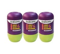 Babaria - Desodorante Mujer y Hombre Roll Duo Zero&Skin Barrier Pack 3 | Sin Alcohol |Antitranspirante | Protección 48h | Vegano | 50 ml
