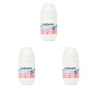 Babaria Desodorante Rollon Invisible Antimanchas 0% alcohol, 50ml (Paquete de 3)