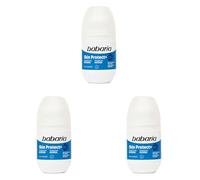 Babaria - Desodorante rollon Skin Protect+ -0% alcohol - Antitranspirante - 50 ml (Paquete de 3)