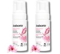 Babaria - Espuma Limpiadora Facial Con Rosa Mosqueta | Gel Limpiador Facial Y Hidratante | Doble Limpieza Facial 150ml | Jabon Facial Limpiador En Formato Mousse (Paquete de 2)