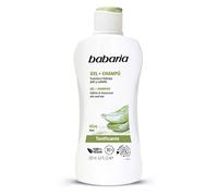 Babaria - Gel Champú Tonificante con Aloe Vera, Suaviza e Hidrata Piel y Cabello, Para Todo Tipo de Pelo, Vegano - 200 ml