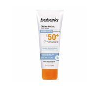 Babaria Crema Solar Facial SPF50+ con Ácido Hialurónico 75 ml - Hidratante, Antiarrugas y Antimanchas | Protector Solar 50 Facial UVA UVB e Infrarrojos