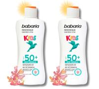 Babaria Leche Protector Solar Infantil SPF50+ - 200 ml (Paquete de 2)
