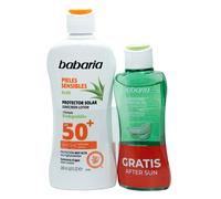 Babaria Leche Protectora Sensibles SPF50+ | Paco Perfumerías n/a 200 ml + After Sun Efecto Hielo 100 ml