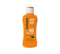 Babaria - Leche Protectora Solar SPF50+ UVA-UVB e Infrarrojos, Acelerador del Bronceado, para Uso Facial y Escote - 100 ml