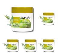 Babaria - Mascarilla Capilar De Aceite De Oliva - 400 Ml, Blanco, Fresco (Paquete de 5)