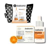 Babaria - Neceser Mujer de Lunares con Crema Vitamina C y Serum Vitamina C - Neceser Viaje Vitamina C Facial | Crema Facial Mujer | Vitamina C Serum Facial