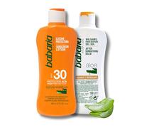 Babaria - Pack 2 de Leche Protector Solar Corporal SPF 30 y After Sun Aloe Vera | Crema Solar Corporal Ideal para Verano | Protección Solar | Bloqueador Solar | Crema So