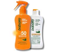 Babaria - Pack Protector Solar 50 + After sun | sunscreen spf 50 | crema solar 50 para este verano | crema solar corporal 50 en Spray | Protección Sola