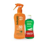 Babaria - Protector Solar 50 en Spray + After sun | Sunscreen SPF 50 | Resistente al Agua| Calma e Hidrata