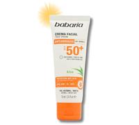 Babaria - Protector Solar Facial 50 Aloe | Crema Protectora Solar 50 Facial | Crema Solar Facial 50 | Proteccion Solar 50 Facial | Crema Facial Mujer y Hombre
