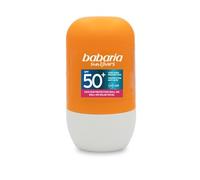 Babaria - Protector Solar Facial 50 en Roll-on Ligero Y de Rapida Absorción | Crema Solar Antiarruga | Hidratante Profundo con Ácido Hialuronico y Niacinamida | Coral Friendly y Biodegradable | 75 ml