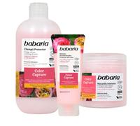 Babaria - Rutina Capilar Cabellos Teñidos O Con Mechas Champu + Mascarilla + Acondicionador | Champú tinte | Protege y prolonga el color | Antioxidante con filtro UV