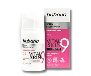 Babaria - Serum Facial Vital Skin | Serum Antimanchas Con Rosa Mosqueta | Serum Antiarrugas 50ml | Serum Facial Mujer Y Serum Facial Hombre | Serum Hidratante Facial