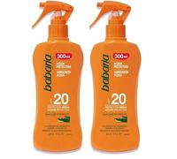 Babaria - Spray Body Milk Protectora Spf20 | Crema Cuerpo Hidratante Para Hombre Y Mujer | Protector Solar Spf20 | Leche Corporal Hidratante Con Aloe Vera | Crema Solar (Paquete de 2)