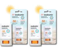 Babaria - Stick Solar Facial 50 |Protección Alta Con Aloe Y Manteca De Karité |Coral Friendly Y Biodegradable | Resistente Al Agua Y Al Sudor | Vegano | Stick Solar Niños,20g, El embalaje puede variar