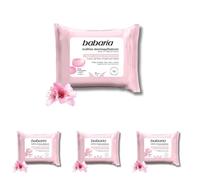 Babaria - Toallitas Desmaquilladoras Rosa Mosqueta - 25 Uds, Blanco (Paquete de 4)