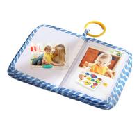 Babby - Álbum de fotos - Libro de recuerdos de tela con espejo, revelación de género, recuerdo de memoria de tela, recuerdo de cumpleaños para padres, niños y recuerdos familiares