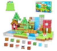 BABECTOY 54 Piezas Bloques de construcción magnéticos,Juguete Montessori a Partir de 3 años niños y niñas,Regalo para niño