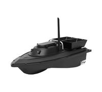 Babeenoo Barco de cebo teledirigido de acero inoxidable, 300 m, mando a distancia, con 2 cajas de cebo y luces indicadoras, botes de cebo con batería de litio de 5200 mAh para río, lago, tanque