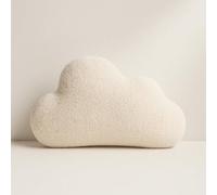 BABEES Cojín decorativo Boucle con forma de nube, grande, 40 x 25 cm, cojín decorativo para bebés y habitaciones infantiles, para niñas y niños, color beige crema (crema)