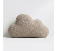 BABEES Cojín decorativo Boucle con forma de nube, grande, 40 x 25 cm, cojín decorativo para bebés y habitaciones infantiles, para niñas y niños, color beige crema