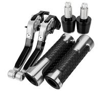 BABEGIM For CB600F Hornet 600 CB599 1998-2000 2001 2002 2003 2004 2005 2006 Palancas de Embrague de Freno de Motocicleta Puños de Manillar Extremos(Clear)