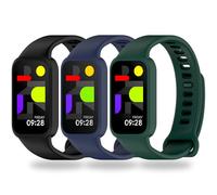 BABEJIA 3 Piezas Correa Compatible con Xiaomi Smart Band 9 Active y Redmi Band 3, Correa Deportiva Transpirable y Ajustable, Cierre Rápido, Estilo Original