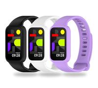BABEJIA 3 Piezas Correa Compatible con Xiaomi Smart Band 9 Active y Redmi Band 3, Correa Deportiva Transpirable y Ajustable, Cierre Rápido, Estilo Original