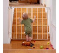 Babelio Puerta Extra Alta de 34 Pulgadas para bebés/Perros sin diseño de umbral, Puerta de Seguridad de Cierre automático de 26 a 43 Pulgadas para bebés, Ancianos y Mascotas, se Adapta a Puertas,
