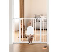 Babelio Puerta para bebs con cierre automtico con puerta para gatos Puerta de metal de 29-43 pulgadas para puerta Escaleras Casa Fcil acceso c