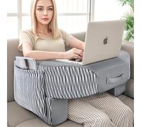 Babenest Almohada de lectura para regazo, almohadas de juegos con reposabrazos para trabajar y hacer ganchillo, almohadas de escritorio de altura ajustable para adultos sentados en la cama, sofá y