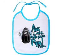 Babero Avi amb tu m ho passo pipa - Celeste