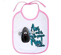 Babero Avi amb tu m ho passo pipa - Rosa